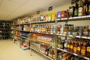 The varied spirits at Bethany Beach Beverage Company, including vodka, gin, tequila and more.